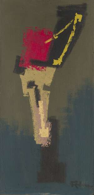 Siegfried Alva, 
German 1901-1973- 
 
Untitled, circa 1950; 
 
oil on board, signed lower right,...