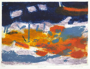 
	
		Mary Lloyd Jones, 
		Welsh, b.1934- 
		 
		Hydref, 2000; 
		 
		 
		etching with...