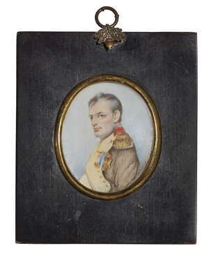 
	
		After Paul Delaroche, 
		French 1797-1856- 
		 
		Portrait miniature of Emperor...