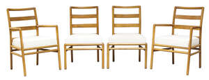
	
		Terence Harold Robsjohn-Gibbings (1905-1976), a set of eight walnut dining chairs, for...
