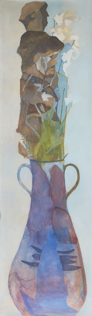 
	
		Leonard Rosoman OBE RA, 
		British 1913-2012- 
		Section from Hybrid with vase, began 1972;...
