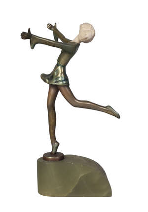 
	
		Josef Lorenzl (1892-1950), a cold-painted bronze and ivory figure
		c.1930, signed ...
