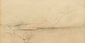 
	
		Attributed to David Cox Snr OWS, British 1783-1859- Bush by Hill Tern; pencil,...