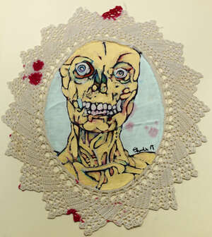 
	
		Charlie Pi, 
		British, late 20th/early 21st century-
		 
		Lizzie Borden's Diary...