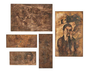 
	
		Naum Slutzky (1894-1965), a group of copper etching  plates  
		One depicting Russian...