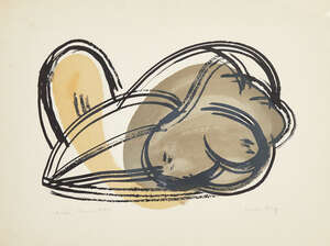 
	
		Man Ray,
		American 1890-1976-
		 
		Nudo (Anatom), 1964;
		 
		lithograph in colours on...