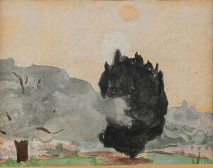 
	
		Mary Potter, 
		British 1900-1981 - 
		 
		The Yew; 
		 
		gouache and pencil on...