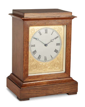 
	
		A mahogany mantel timepiece, by V.A.P. Brevete, late 19th century and later, in a...