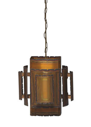 
	
		In the manner of Svend Aage Holm-Sørensen, a copper pendant light 
		c.1970  
		the...