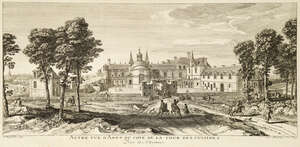 
	
		Jacques Rigaud, 
		French c.1681-1754- 
		 
		Autre Vue D'Anet du Cote de la Cour des...