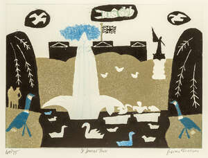 
	
		Julian Trevelyan RA, 
		British 1910-1988- 
		 
		St James's Park, 1969; 
		 
		etching...