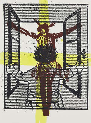 
	
		Jiří Georg Dokoupil,
		Czech b.1954-
		 
		Begegnung, 1986;
		 
		screenprint in...