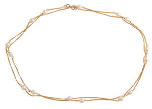 
	
		A cultured pearl necklace, length 92cm  

	

