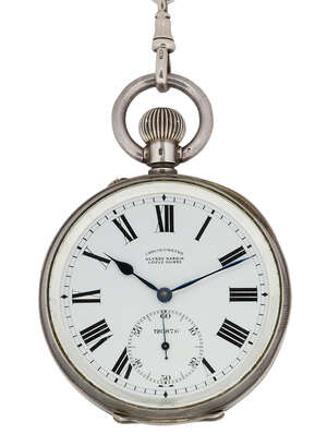 
	
		A late 19th century silver marine pocket watch, by Ulysse Nardin, the white enamel dial...