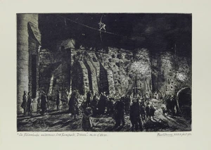 Paul Drury PPRE,&nbsp;British 1903-1987,&nbsp;Le Filambule au Dessus Les Ramparts, Dinan, 1982;&nbsp;offset...