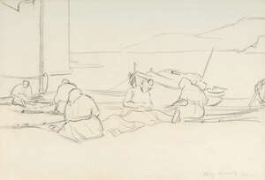 
	
		Philip Naviasky, 
		British 1894-1983- 
		 
		Collioure; 
		 
		pencil drawing,...