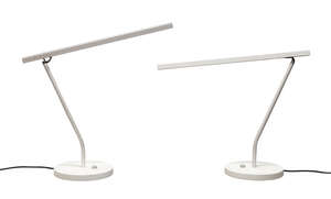 
	
		Maarten Van Severen (1956-2005), a pair of BA11 desk lamps for Light   
		c.2000  
		