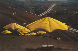 
	
		Christo and Jeanne-Claude,
		American b.1935-
		 
		The Umbrellas, Japan-USA, 1984-91,...