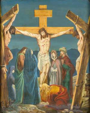 
	
		British School, 
		mid-late 19th century- 
		 
		The Stations of the Cross; 
		 
		