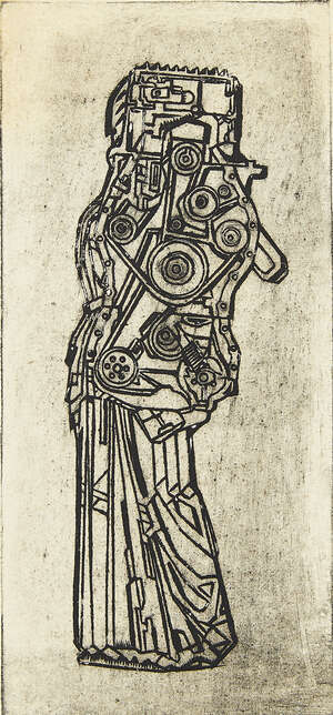 
	
		Sir Eduardo Paolozzi CBE RA, 
		British 1924-2005-
		 
		Untitled (mechanical...