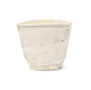 
	
		Gavin Turk,
		British b.1967-
		 
		Grand Tour Cup (paper), 2015;
		 
		stained paper...