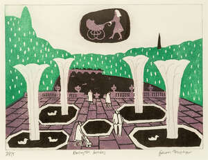 
	
		Julian Trevelyan RA, 
		British 1910-1988- 
		 
		Kensington Gardens, 1969; 
		 
		