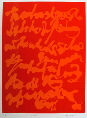 
	
		Wayne Warren,
		British b.1940
		 
		Blood Wedding, 2005;
		 
		screenprint in colours...