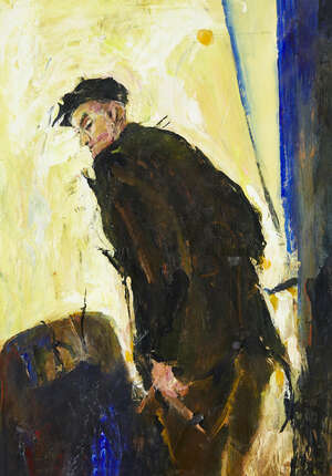 
	
		John Wragg RA, 
		British b.1937- 
		 
		A Gentleman of the Road; 
		 
		acrylic on...