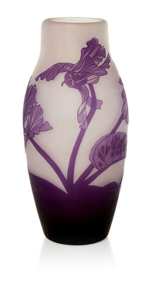 
	
		Arsall (German), a cameo glass vase 
		c.1925, signed in cameo 'Arsall' The frosted...