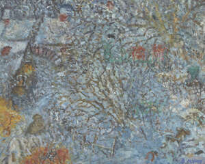 William D. Clyne,
Scottish 19221981-
Village in Winter, 1947;
oil on canvas, signed lower right 'D...