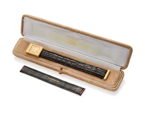 Boucheron. An 18ct gold quartz wristwatch with Clou de Paris bezelReflet, Reference 98715, Case number 26063, London import mark for 1980Quartz ETA movement, c