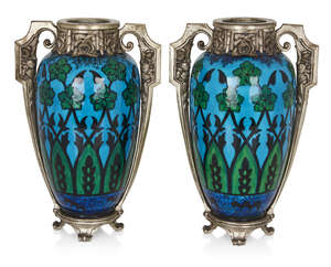
	
		Paul Milet (1870-1950) for Sevres, 
		 
		Pair of large 'Islamic' patterned vases in...