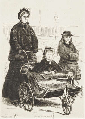 
	
		Sir John Everett Millais Bt PRA, 
		British 1829-1896- 
		 
		Going to the Park, 1872;...