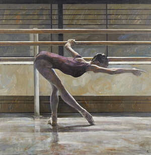 
	
		Fletcher Sibthorp, 
		British b.1967- 
		 
		Royal ballet Student III; 
		 
		oil...