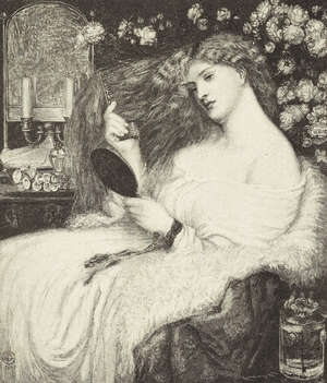 
	
		Theodore Knesing, 
		German 1840-1927-
		 
		Lady Lilith, after Dante Gabriel...