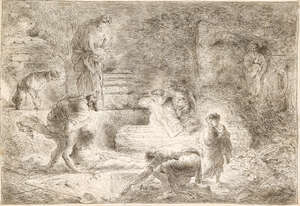 
	
		Giovanni Benedetto Castiglione, called Il Grechetto, 
		Italian 1609-1664- 
		 
		