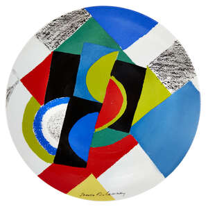 
	
		Sonia Delaunay for Artcurial, a large Limoges charger
		c.1980, marks to base and...