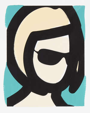 
	
		Julian Opie,
		British b.1958-
		 
		Female Tourist, 2015;
		 
		screenprint with hand...