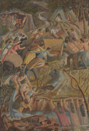 
	
		Thomas (Tom) Saunders Nash, 
		British 1891-1963- 
		 
		The Flood;  
		 
		oil on...