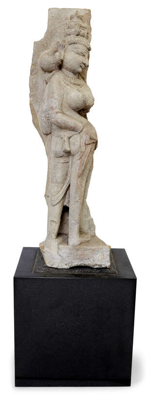 
	
		A sandstone Aspara (celestial deity), Central India, Probably Madhya Pradesh, 10th-11th...