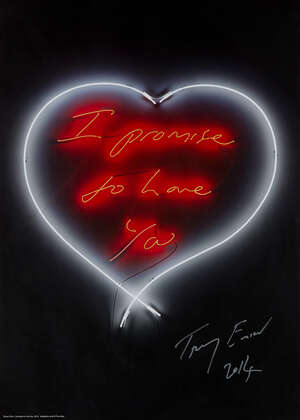 
	
		Tracey Emin CBE RA,
		British b.1963-
		 
		I promise to love you, 2014;
		 
		digitally...