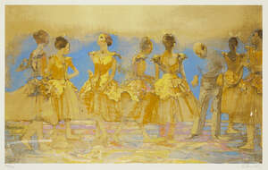
	
		Robert Heindel, 
		American 1938-2005-
		 
		The Choreographer, 1998;
		 
		screenprint...
