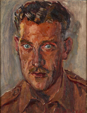 
	
		Baruch Shalom Oskotsky, (Bernard Scott), 
		British 1918-1990- 
		 
		Self portrait of...