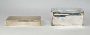 
	
		A silver box, Sheffield c.1936, Atkin Brothers, 8cm x 16cm x 10.5cm approx 22oz together...