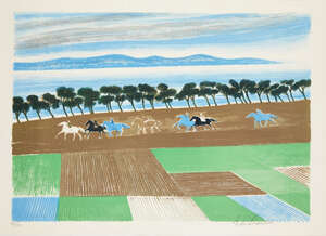 
	
		Andre Brasilier,
		French b.1929-
		 
		Les Rizieres d'lzu;
		 
		lithograph in...