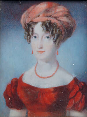 
	
		British School, 
		early/mid 19th century-
		 
		A portrait miniature of a lady,...