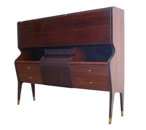 
	
		Osvaldo Borsani (1911-1985), a rosewood bar / cabinet 
		c.1950 
		the upper section...