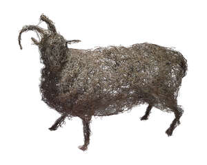 
	
		A Wire work Goat
		Late 20th Century
		Fashioned and woven using two gauges of wire
		