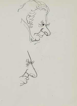 
	
		Ronald Searle CBE HRWS,
		British 1920-2011- 
		 
		Hugh Griffith as Belmann at the...