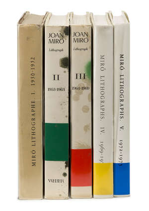 
	
		Joan Miro, 
		Spanish 1893-1983-
		 
		Miro Lithographs, Vol. I-V, printed...